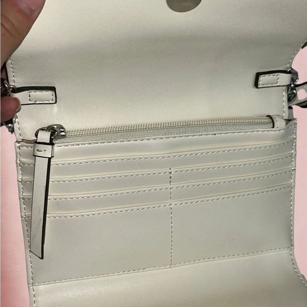 NWT Calvin Klein | Brown & White Monogram Crossbody Bag - Picture 11 of 14